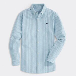 Vineyard Vines Boy's Oxford Performance Whale Shirt - Size Medium (12-14)